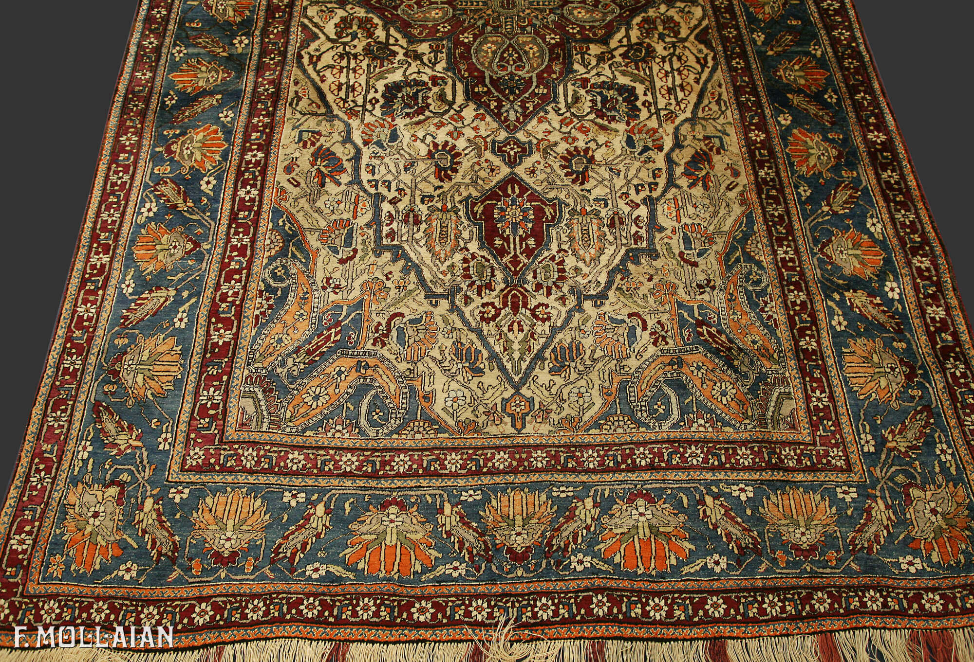 Persian Farahan Antique Silk Rug n°:71197249